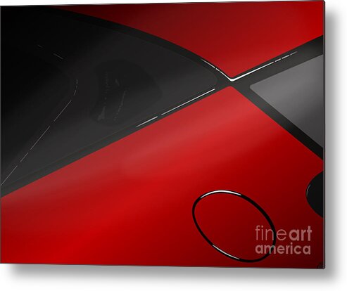 Sports Car Metal Print featuring the digital art Evora X Design Great British Sports Cars - Red by Moospeed Art