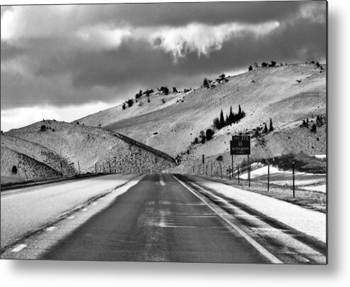 - Exit 272 Arlington Metal Print featuring the photograph - Exit 272 Arlington, Wyoming by THERESA Nye