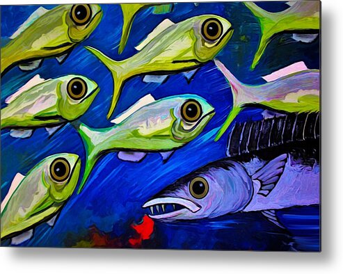 School Of Fish Metal Print featuring the painting Fish Ball by Joan Stratton