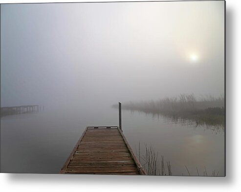 Fog Metal Print featuring the photograph Foggy Morning by Dart Humeston