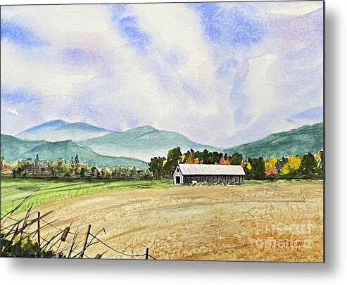 Barn Metal Print featuring the painting Foothills Barn by Joseph Burger