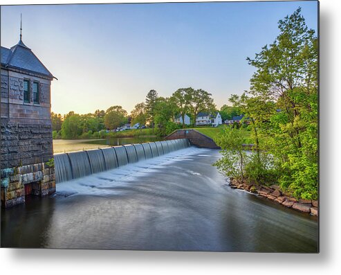 Framingham Number One Dam And Gatehouse Metal Print featuring the photograph Framingham Number One Dam and Gatehouse by Juergen Roth