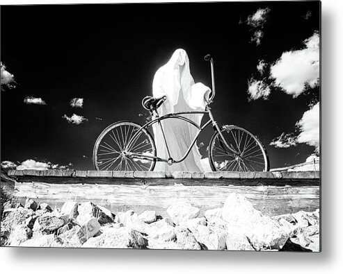 Death Valley Metal Print featuring the photograph Ghost Bike, Rhyolite Ghost Town, Nevada by Eugene Nikiforov