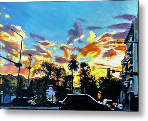 Oil Painting Metal Print featuring the painting Glendale Magic by Bonnie Lambert
