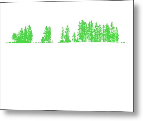 Tree Metal Print featuring the mixed media Green Trees by Moira Law