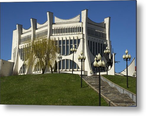 Built Structure Metal Print featuring the photograph Grodno Drama Theatre by Loranger