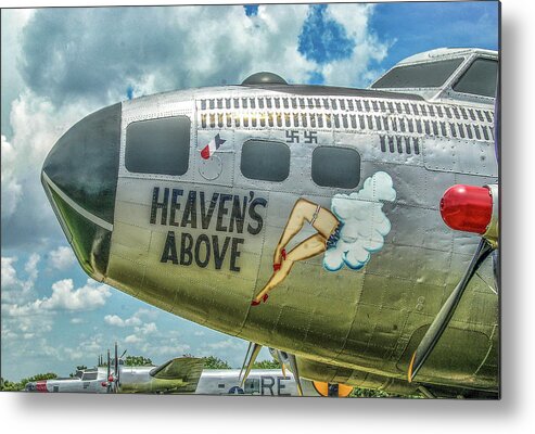 Boeing B-17 Flying Fortress Metal Print featuring the photograph Heavens Above by Tommy Anderson