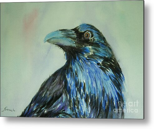 Watercolor Metal Print featuring the painting Here's Looking at You by Jeanette French