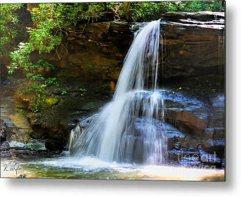 Fine Art Metal Print featuring the photograph Holly River Upper Falls by Rosanna Life