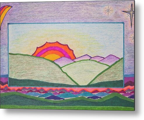 Hope Metal Print featuring the drawing Hope of a New Day by Karen Nice-Webb