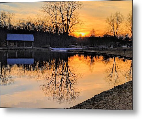  Metal Print featuring the photograph Hudson Springs Park Sunset by Brad Nellis