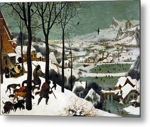 Winter Metal Print featuring the digital art Hunters in the Snow by Long Shot