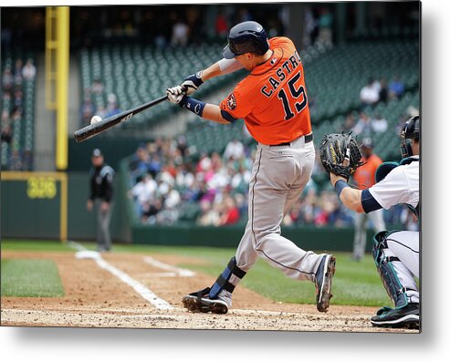 American League Baseball Metal Print featuring the photograph Jason Castro by Otto Greule Jr