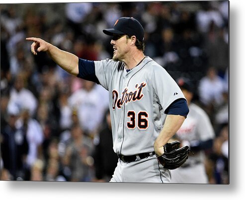 Ninth Inning Metal Print featuring the photograph Joe Nathan by Denis Poroy