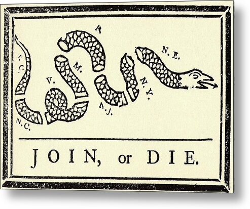 Join or Die Franklin Rattlesnake Political Cartoon Belt