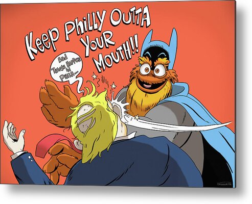 Philly Metal Print featuring the digital art Keep Philly Outta Your Mouth by Kynn Peterkin