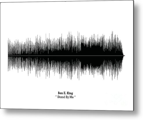 Music Poster Metal Print featuring the digital art LAB NO 4 Ben E. King Stand by Me Song Soundwave Print Music Lyrics Poster by Lab No 4 The Quotography Department