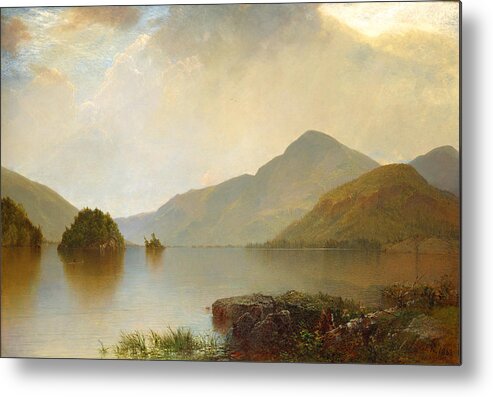 Lake Metal Print featuring the painting Lake George by Long Shot