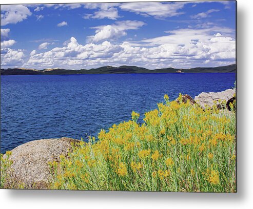 Lake Tahoe Summer Metal Print featuring the photograph Lake Tahoe Blue and Gold by Terry Walsh