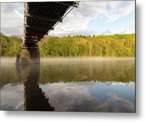 Photographs Metal Print featuring the photograph Landscape Photography - Dingman's Ferry Bridge by Amelia Pearn
