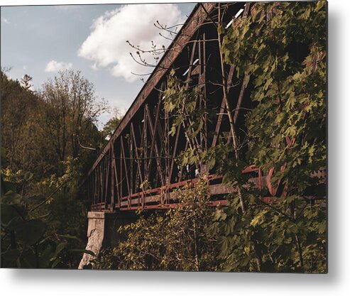 Landscapes Metal Print featuring the photograph Landscape Photography - Rail Road Bridge 2 by Amelia Pearn