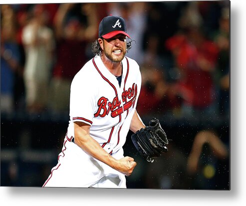 Atlanta Metal Print featuring the photograph Lucas Duda and Jason Grilli by Kevin C. Cox