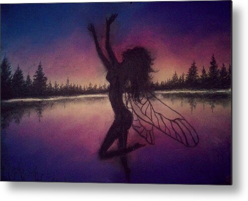  Fairy Metal Print featuring the painting Magic Ovations by Jen Shearer