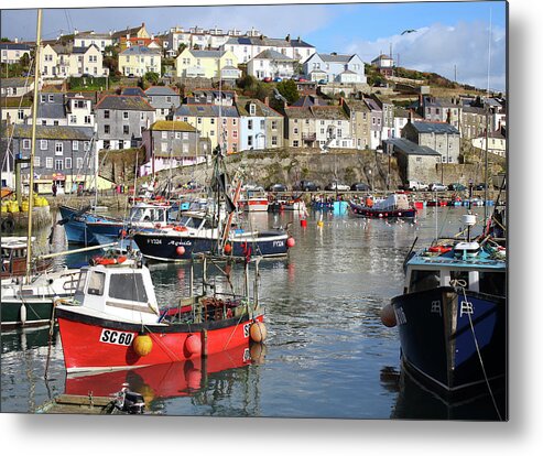 Mevagissey Metal Print featuring the photograph Mevagissey harbour by Tony Mills
