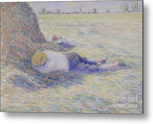 Pissarro Metal Print featuring the painting Midday Rest, 1887 by Camille Pissarro