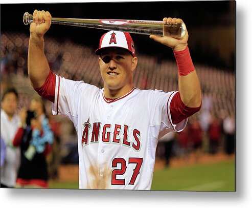 Mike Trout Metal Print featuring the photograph Mike Trout by Rob Carr