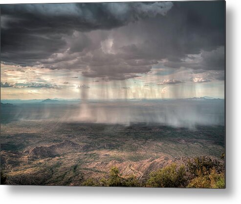 Monsoon Metal Print featuring the photograph Monsoon Rains by Laura Hedien