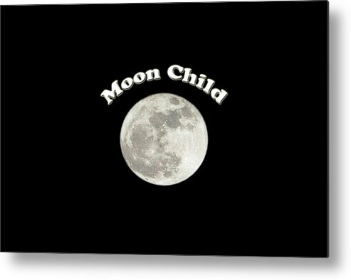 Moon Metal Print featuring the photograph Moon Child by Rocco Leone