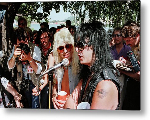 Vince Neil Metal Print featuring the photograph Motley Crue/US Festival '83 #3 by Chris Deutsch
