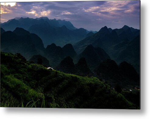 Ha Giang Metal Print featuring the photograph Waiting For The Night - Ha Giang Loop Road. Northern Vietnam by Earth And Spirit