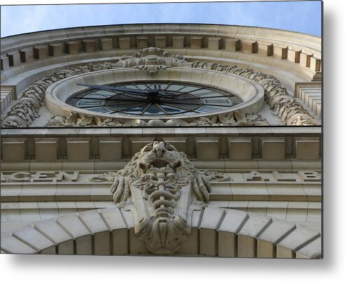 Paris Metal Print featuring the photograph Musee d'Orsay Clock by Ron Berezuk