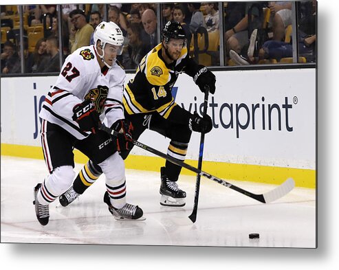 Paul Postma Metal Print featuring the photograph NHL: SEP 25 Preseason - Blackhawks at Bruins by Icon Sportswire