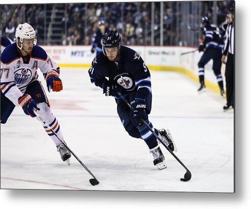 National Hockey League Metal Print featuring the photograph NHL: SEP 30 Preseason - Oilers at Jets by Icon Sportswire