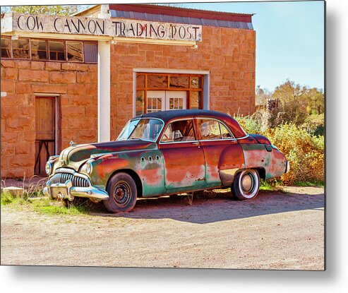 Cow Canyon Trading Post Metal Print featuring the photograph October 2021 Abandoned II by Alain Zarinelli