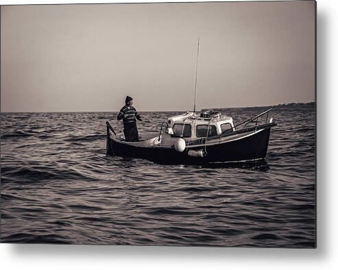 Fisherman Metal Print featuring the photograph Old Man and the Sea by Tito Slack