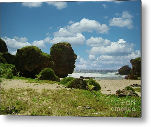 Travel Saipan; Trekking; Old Man By The Sea; Rock Formation Metal Print featuring the photograph Old Man by the Sea by On da Raks