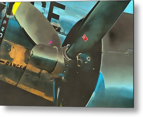 C-47 Metal Print featuring the mixed media Old Prop by Christopher Reed