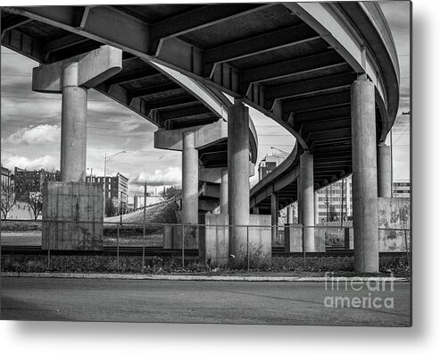 Overpasses Above Tracks Metal Print featuring the photograph Overpasses Above Tracks by Imagery by Charly