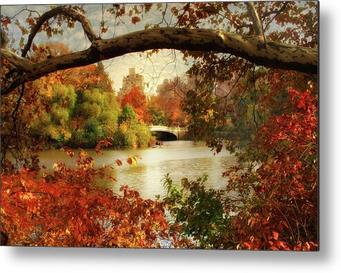 Nature Metal Print featuring the photograph Peak Autumn in Central Park by Jessica Jenney