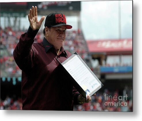 Great American Ball Park Metal Print featuring the photograph Pete Rose by Dylan Buell