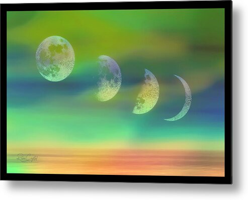 Moon Metal Print featuring the photograph Phases by Rene Crystal