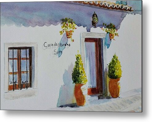 Casa Metal Print featuring the painting Portugal Casa by Sandie Croft