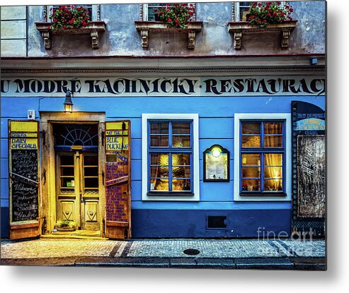 Prague Restaurant Metal Print featuring the photograph Old Prague Restaurant by M G Whittingham