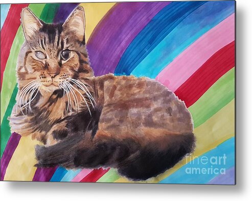 Cats Metal Print featuring the painting Princess Lily by Cassy Allsworth