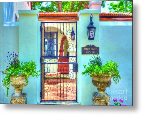 Gate Metal Print featuring the photograph Puello House by Debbi Granruth