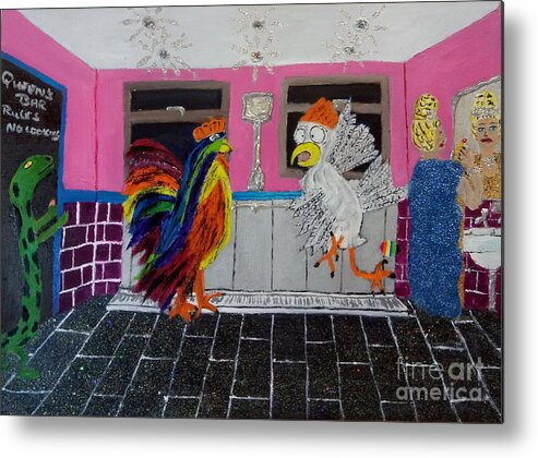 Lgbtq Metal Print featuring the painting Queens bar sweatbox rules by David Westwood